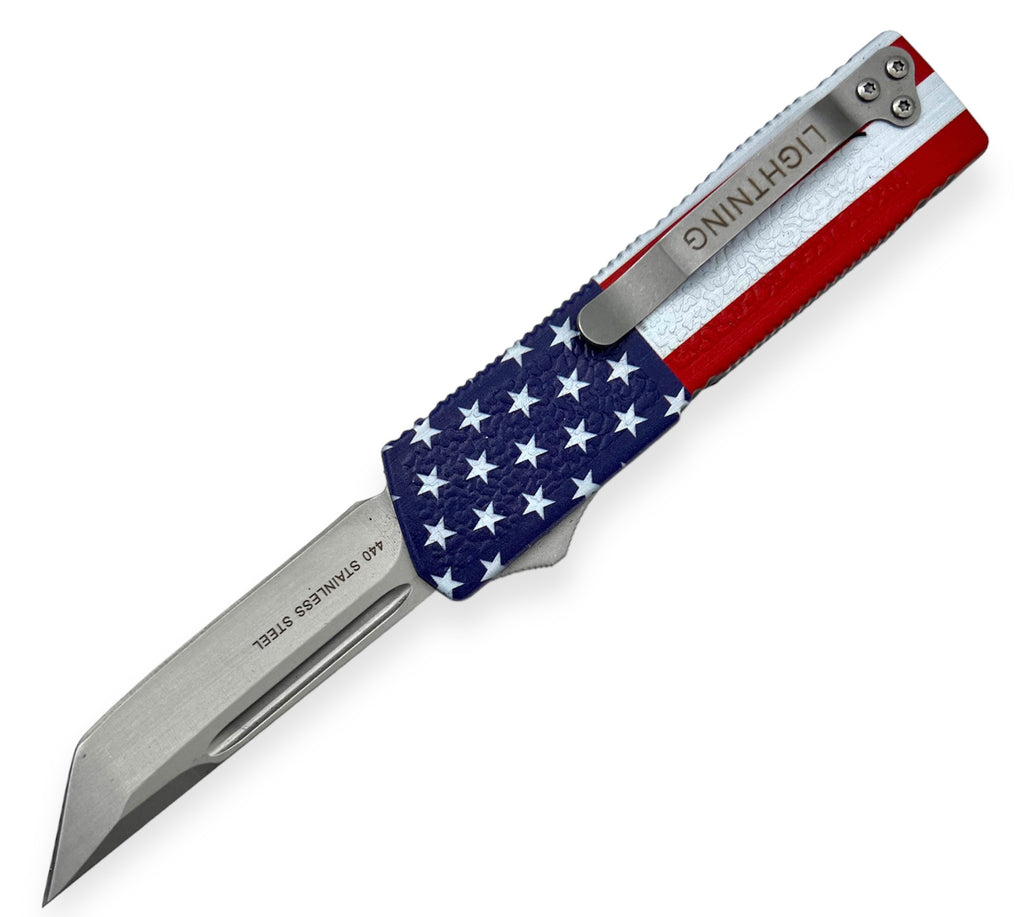Lighting OTF Knife American Knife Tanto Blade with case