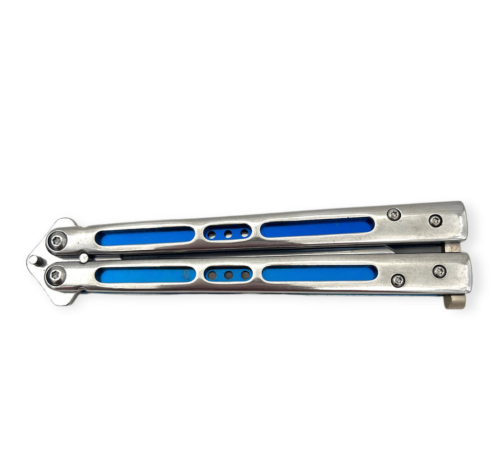 Blue Blast Drop Point Butterfly Knife Balisong