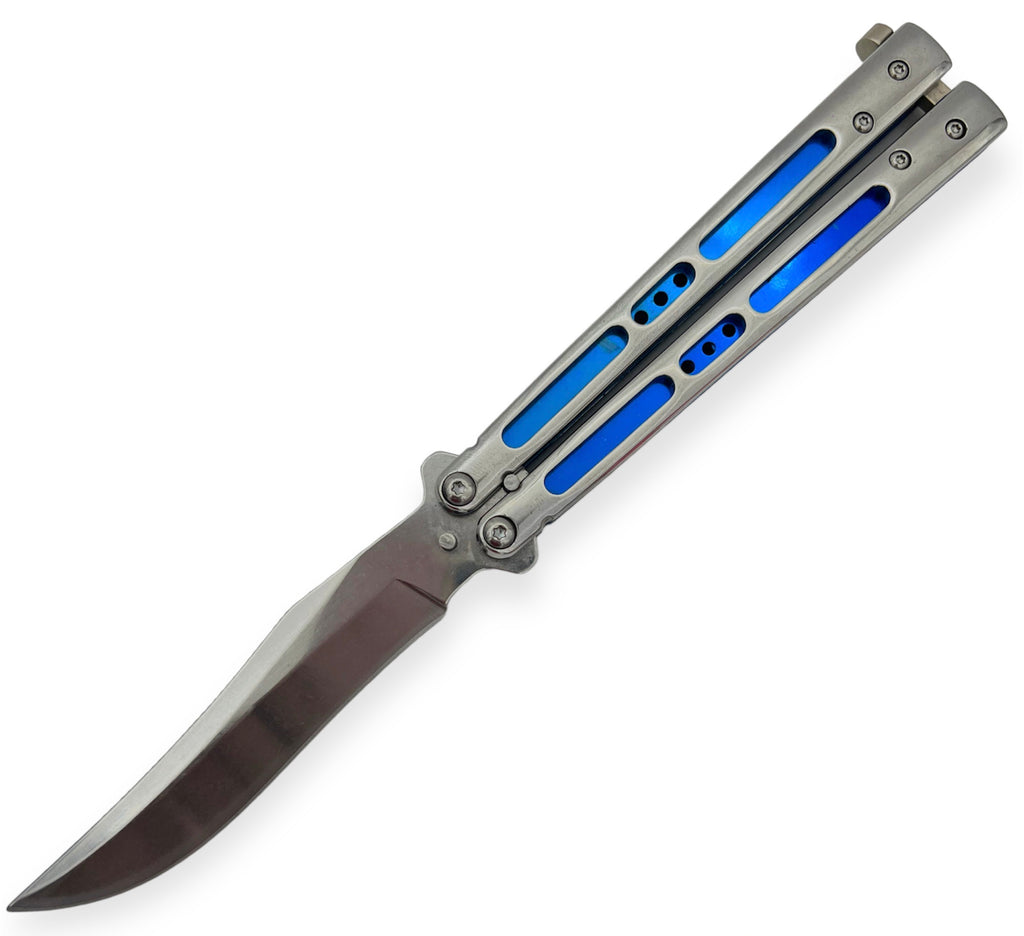 Blue Blast Drop Point Butterfly Knife Balisong