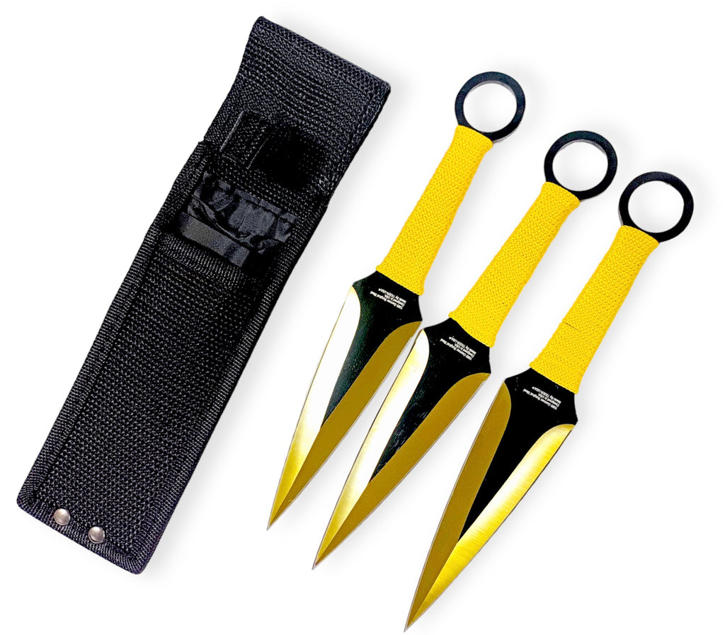 3 PC Throwing knives Gold