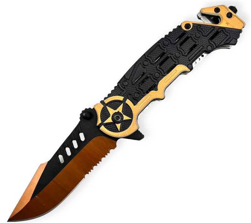 Tiger Usa® Spring Assisted Knife Orange