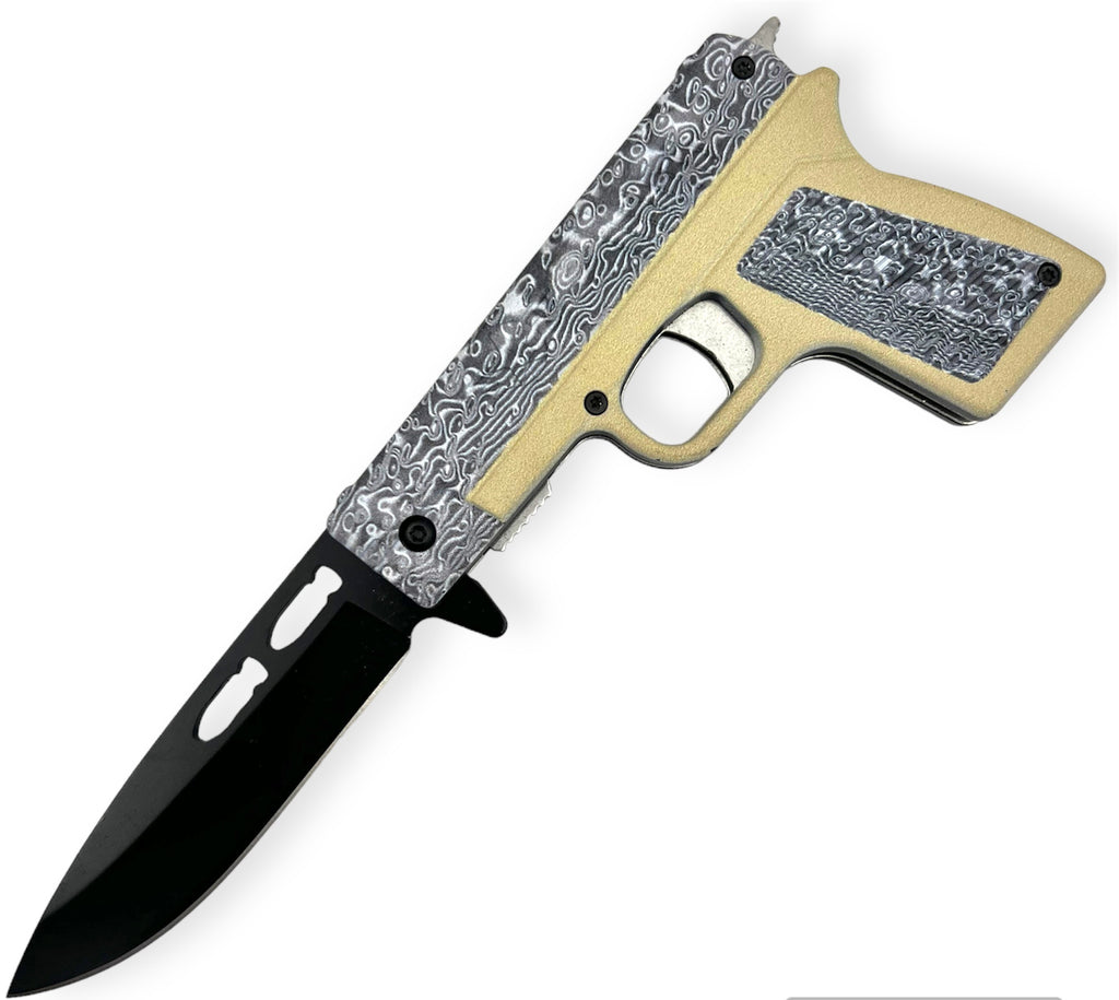 Tiger-USA Pistol Spring Assisted Knife