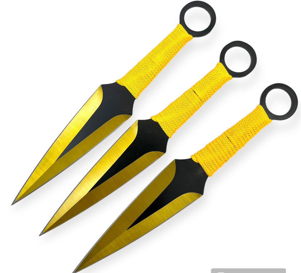 3 PC Throwing knives Gold