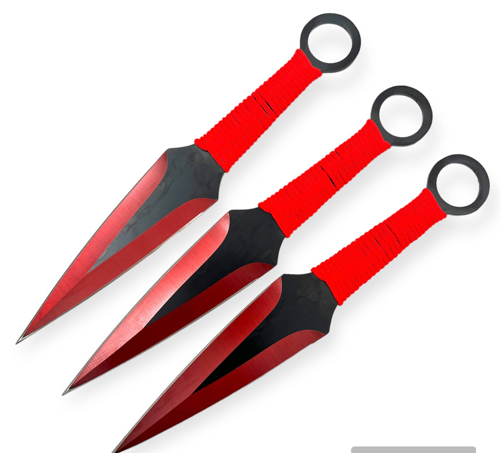 3 PC Throwing knives Red