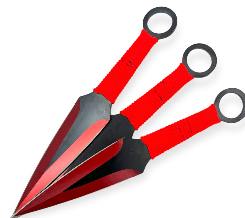 3 PC Throwing knives Red