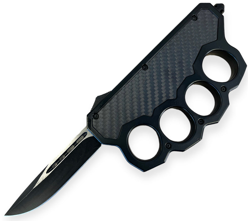 5 Inch OTF Automatic Knife Firecracker A1 - Black – Panther Wholesale
