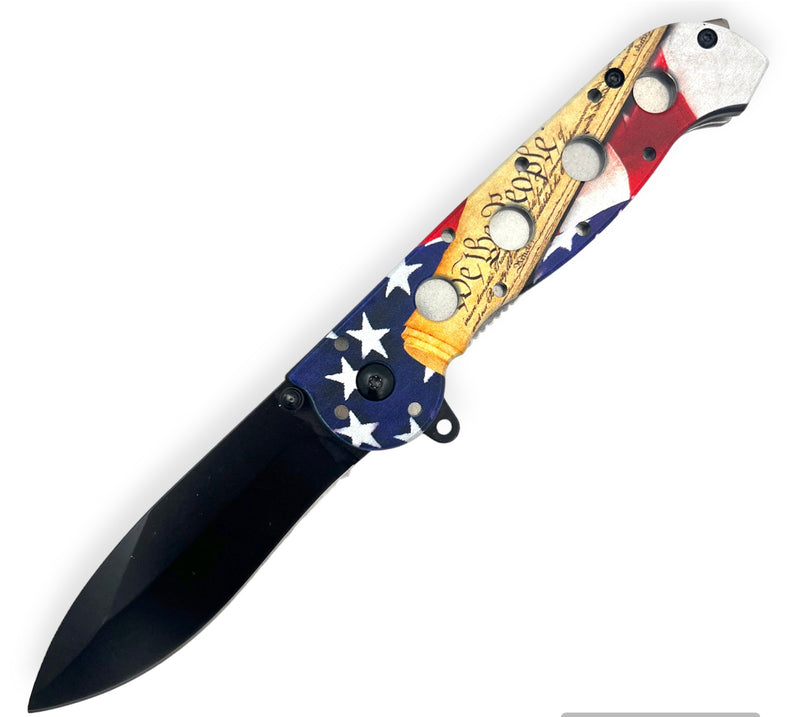 Tiger Usa® Spring Assisted Knife  AMERICAN FLAG