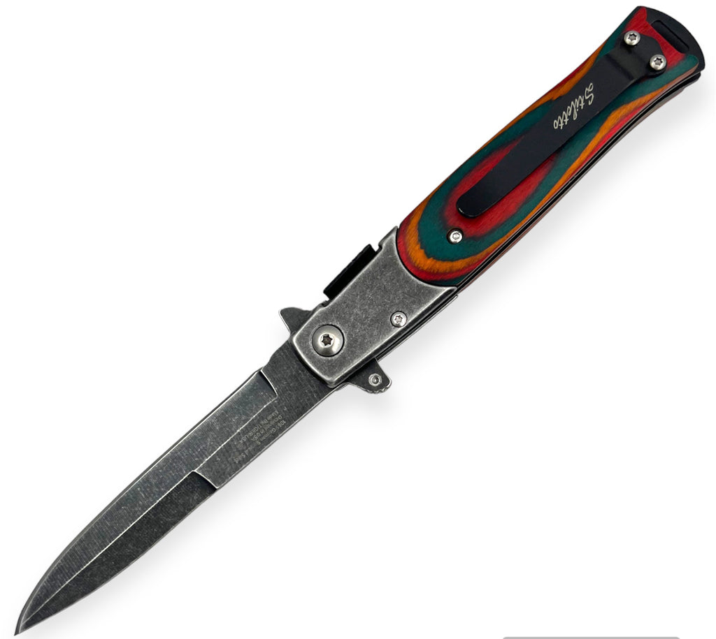 Tiger USA Spring Assisted Stiletto Knife