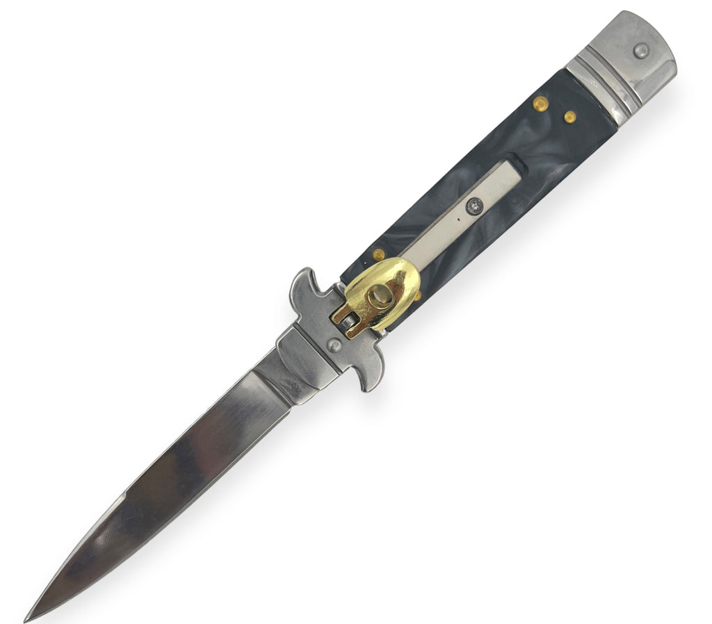 Folding Knife BLACK Pearl Handle