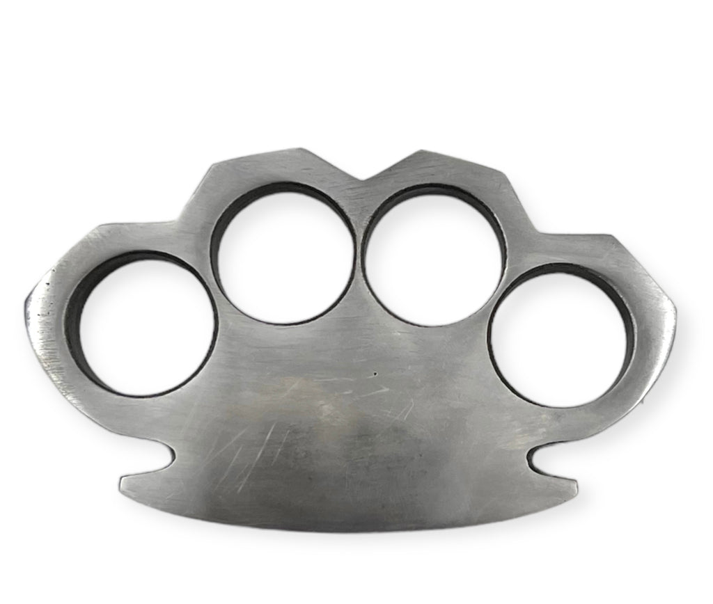 Brass Knuckles Deep Silver Solid Steel