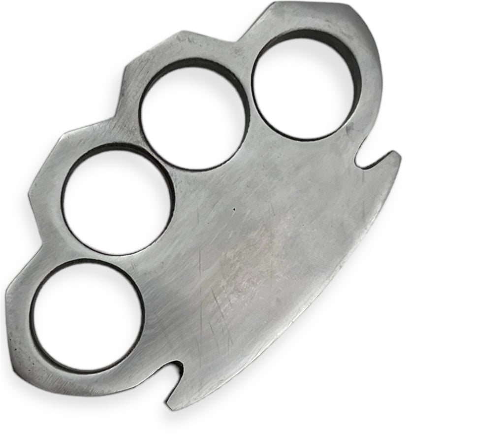 Brass Knuckles Deep Silver Solid Steel