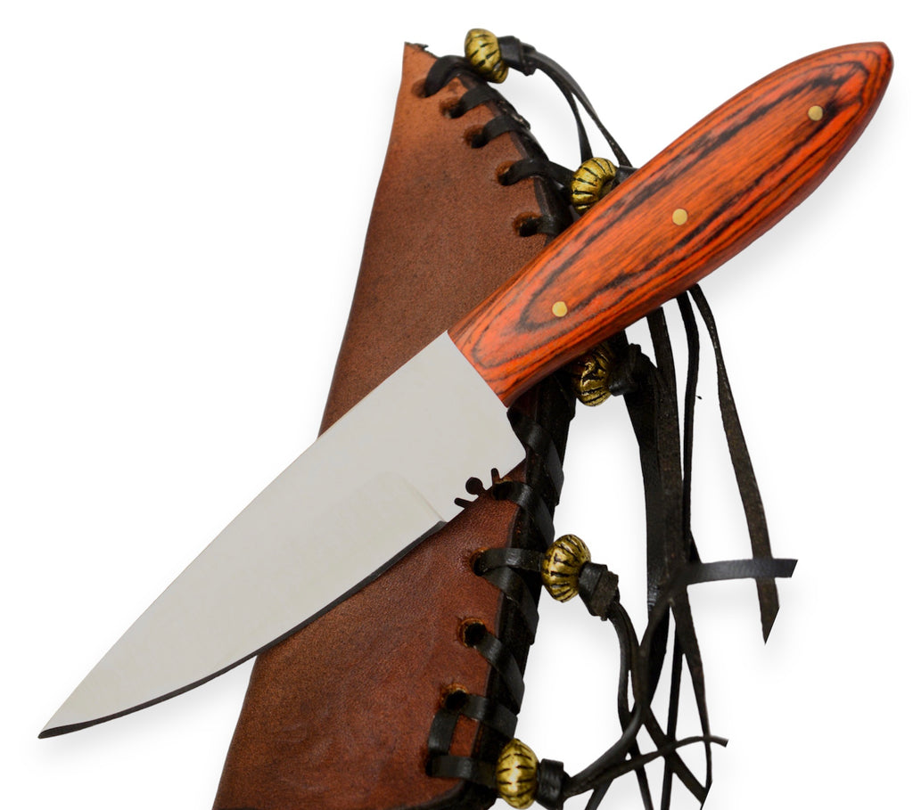 6.5 inch Hunting Knife Set W. Leather Case