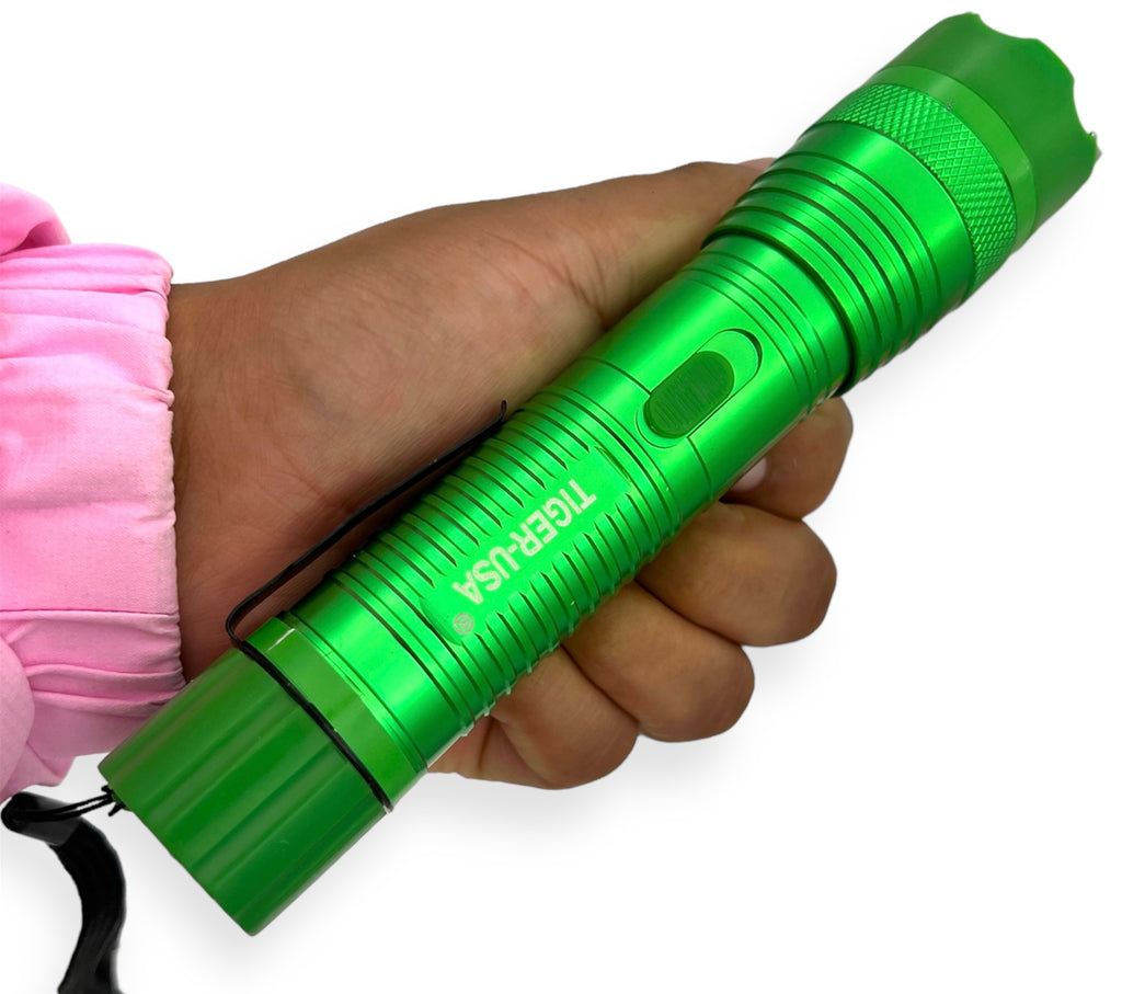 Tiger-USA Xtreme® 100 Mill  V Stun Gun Flashlight (GREEN)