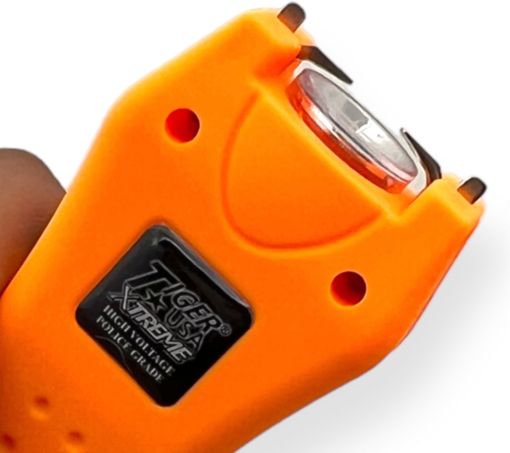 125 Million Mighty Warrior Stun Gun with 200 Lumens Flashlight ORANGE