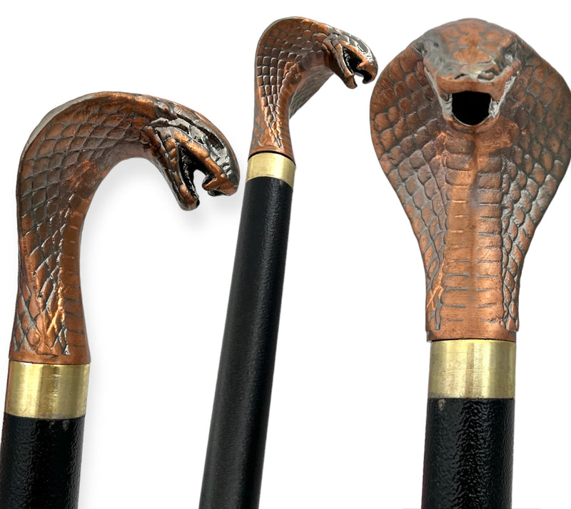 Set of 12 (1 Dozen) Cobra Walking Cane Copper