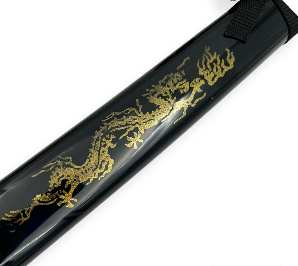 Decorative 3PC  Sword Set W stand Black  Gold