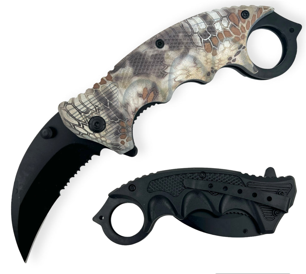 Karambit  Snake Handle Folding Knife W.Clip