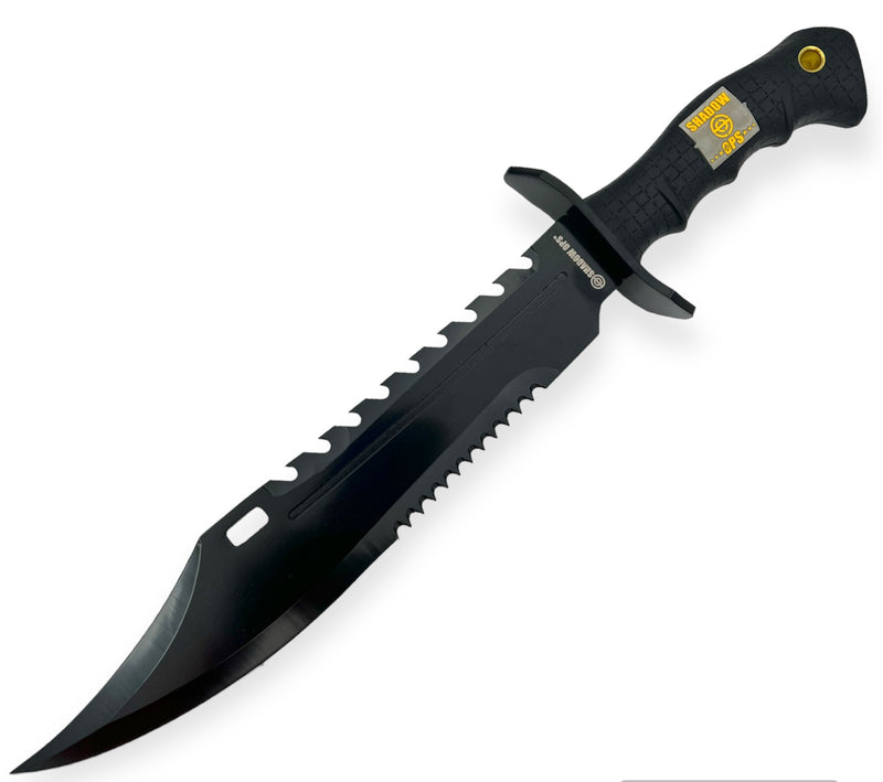 Shadow Ops® Tactical knife Black  blade Black  Handle