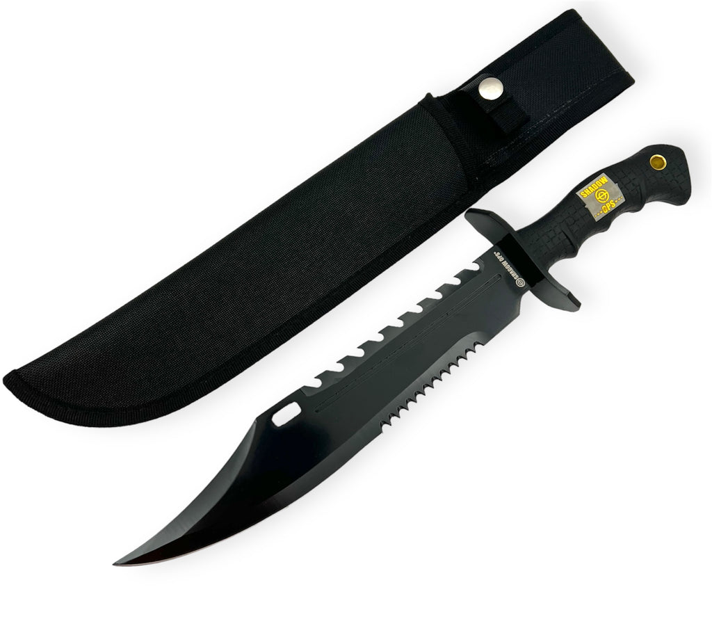 Shadow Ops® Tactical knife Black  blade Black  Handle
