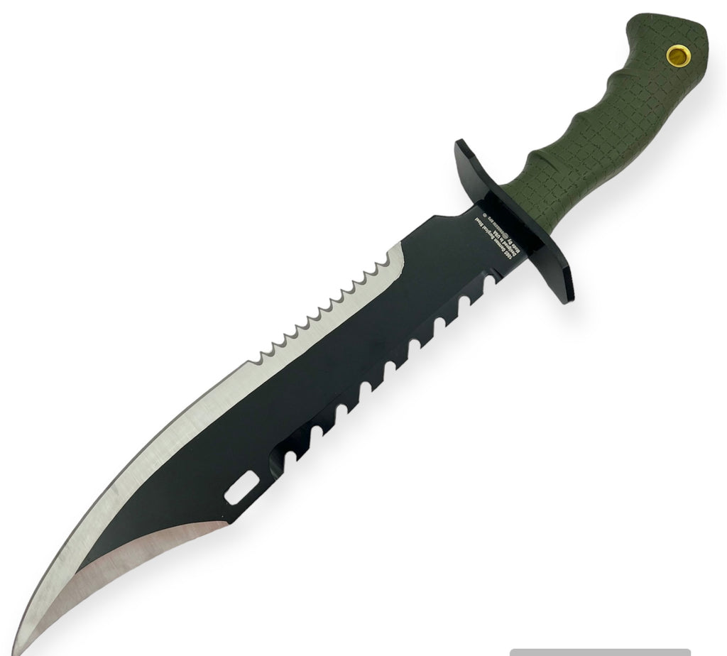 Shadow Ops® Tactical knife B/S blade Green Handle