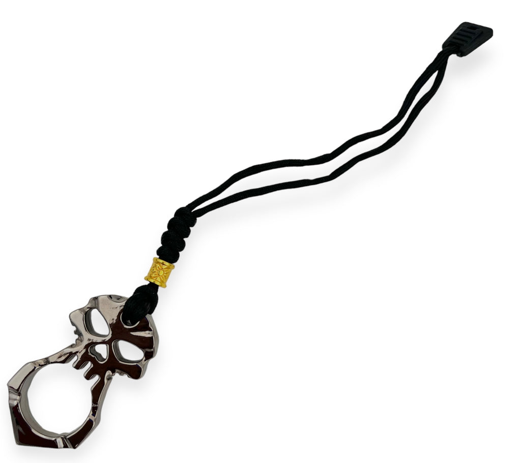 Paracord Skull Keychain Bottle Opener Public Safety Tool (SMOKE )