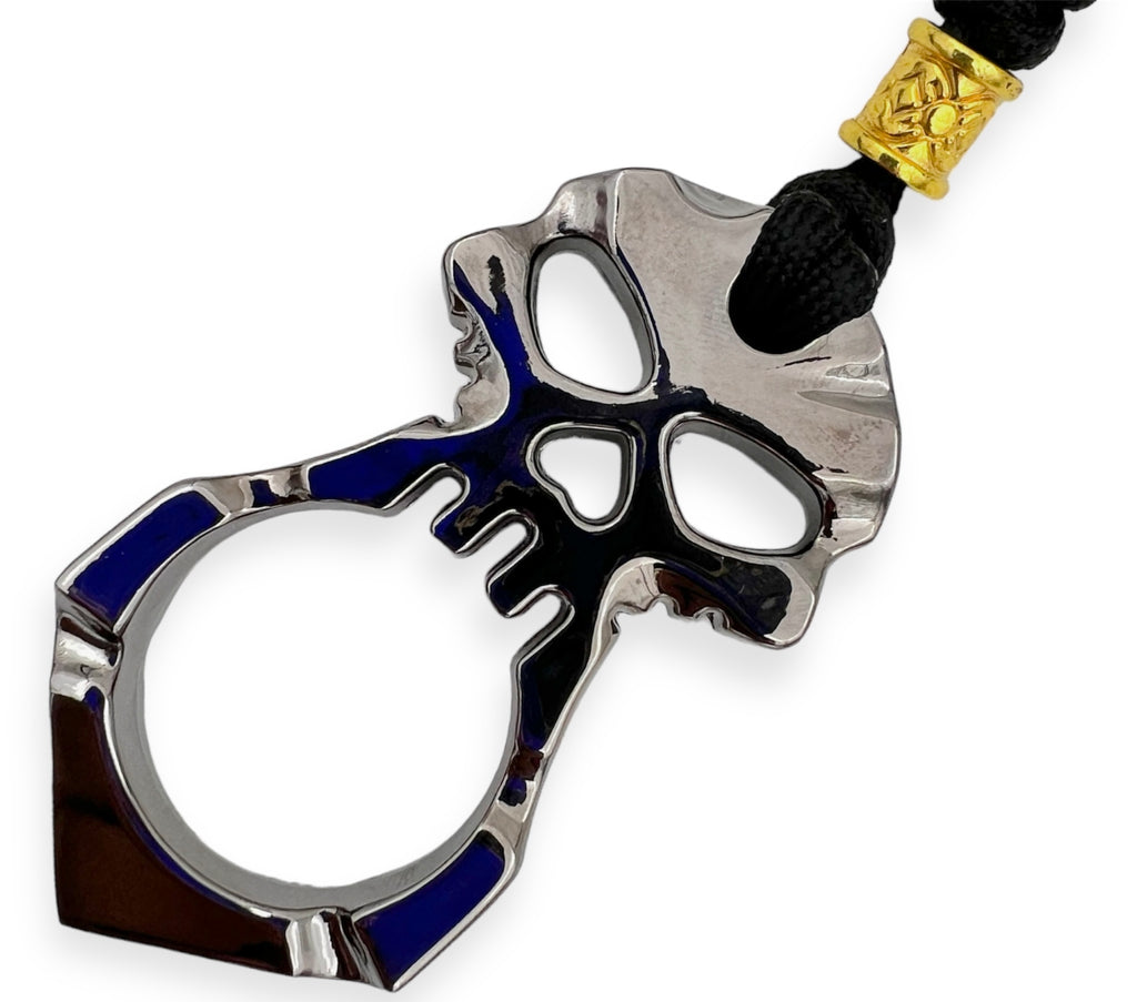Paracord Skull Keychain Bottle Opener Public Safety Tool (SMOKE )