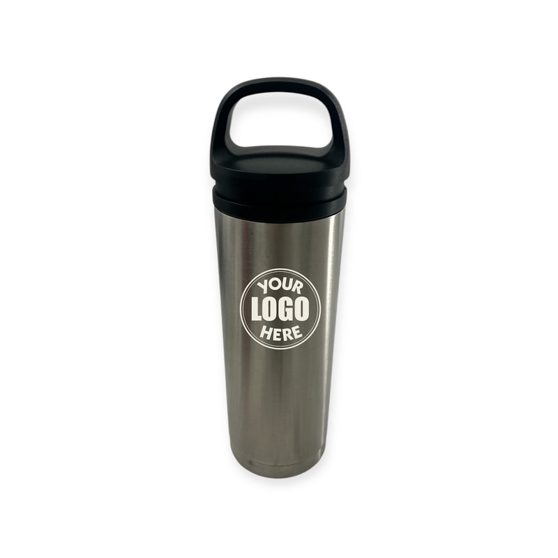 Ultra Mug, Curved 16 oz Black Color Customized Logo