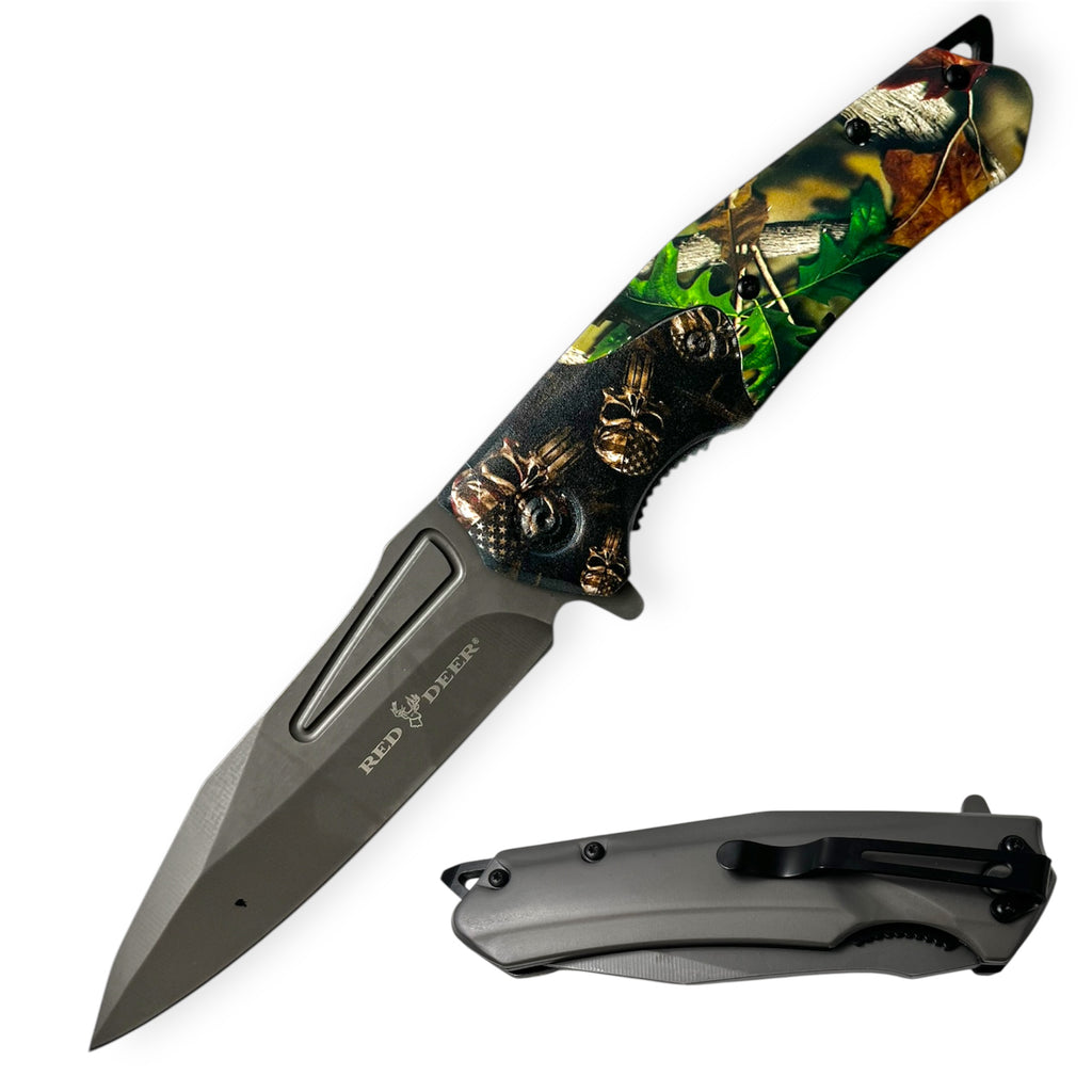 Red Deer® Grey/Camouflage pattern + skulls