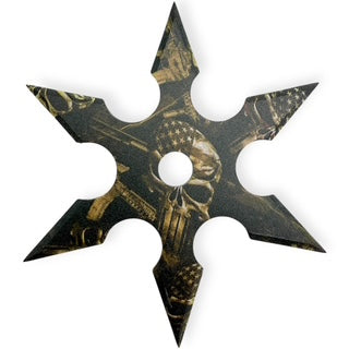 4 Inch 6 Point Throwing Star Ninja Shuriken 1 -Skulls
