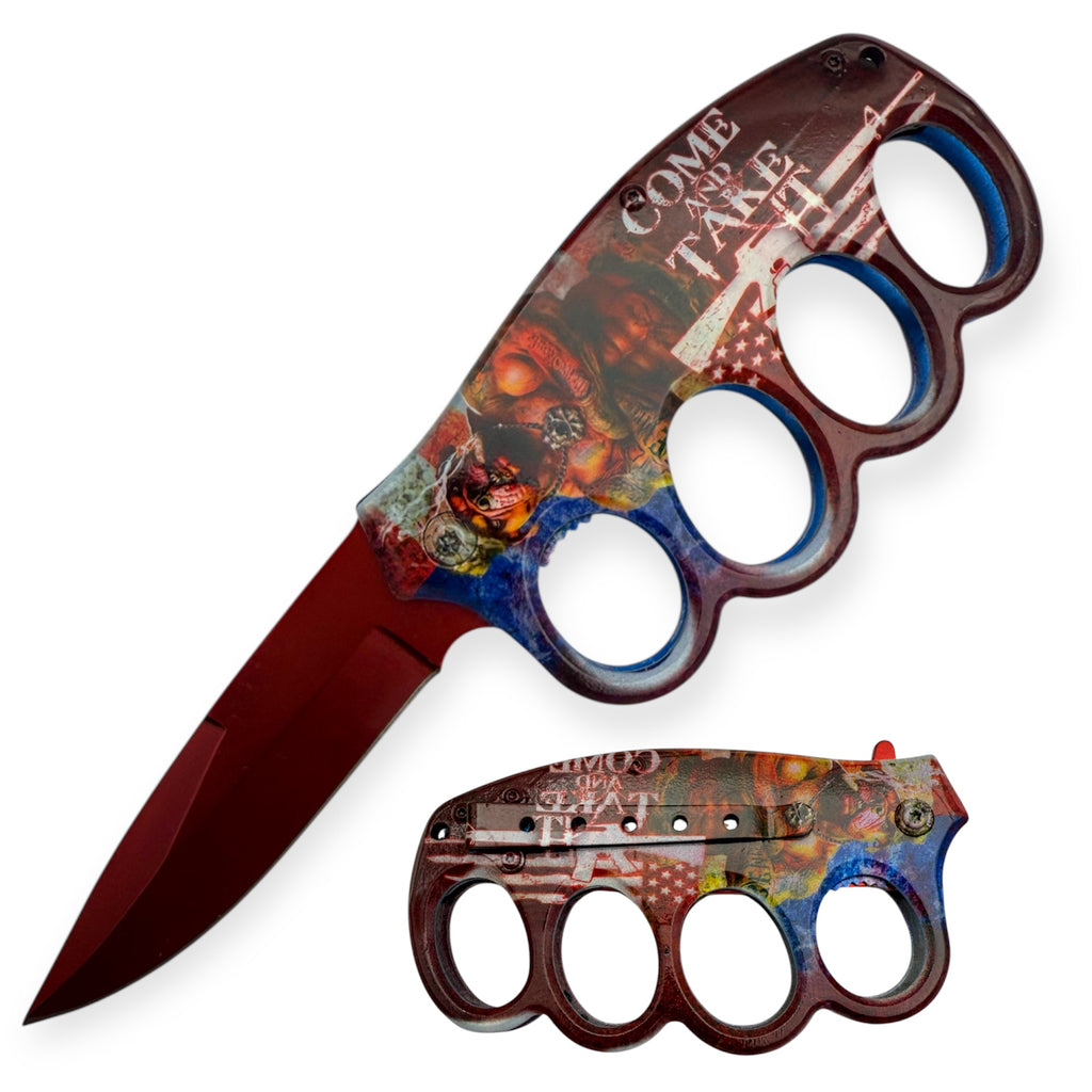 8 Inch Matryk Extreme Spring Action Trench Knife  Come And Take it