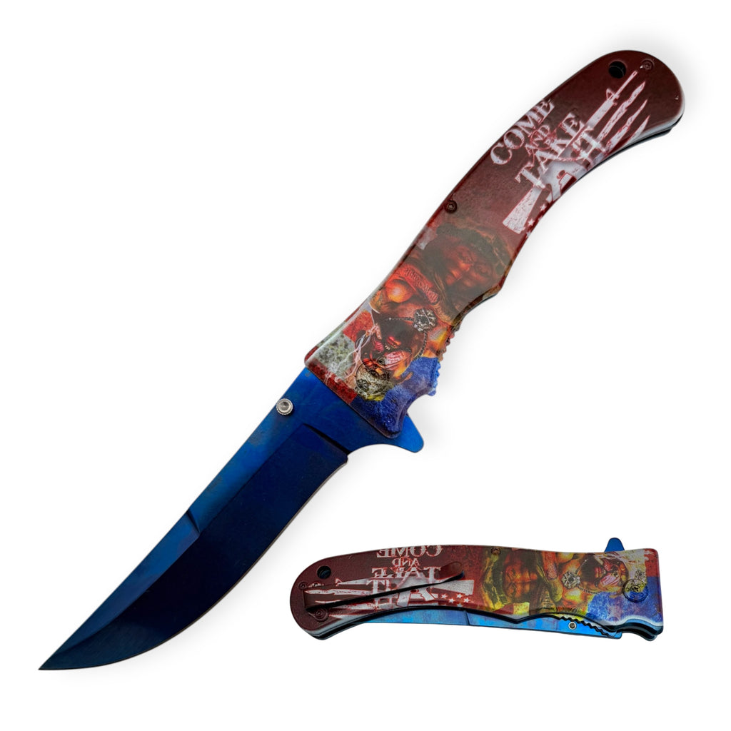 Tiger Usa® XL Heavy Duty Knife With Clip Come And Take It