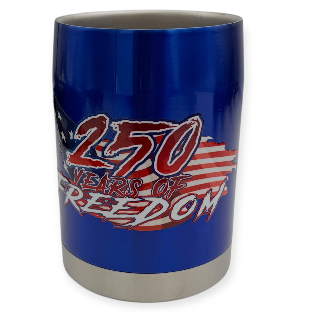 Coolie Lowball Tumbler Royal Blue 250 Years Of Freedom