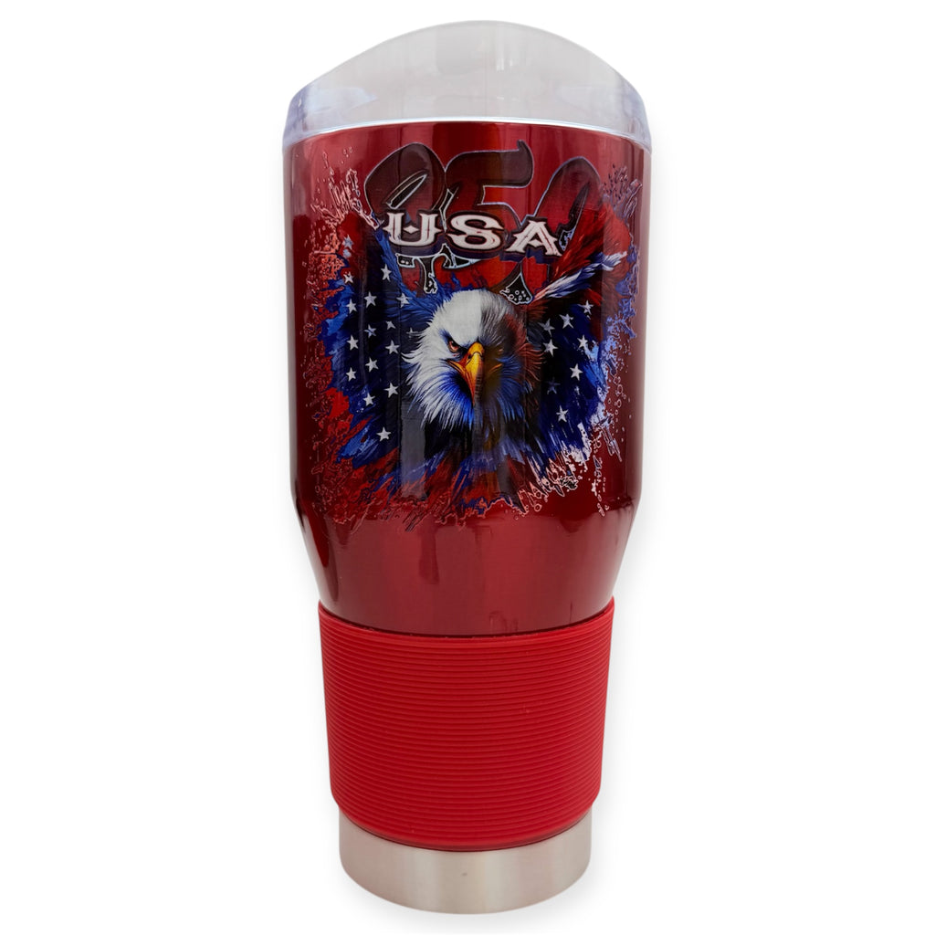 Coolie  Tumbler Red Color 24 OZ Color Customized 250 American Eagle