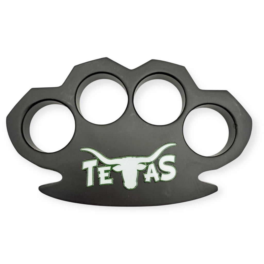 Black Brass Knuckle Duster Paper Weight TEXAS