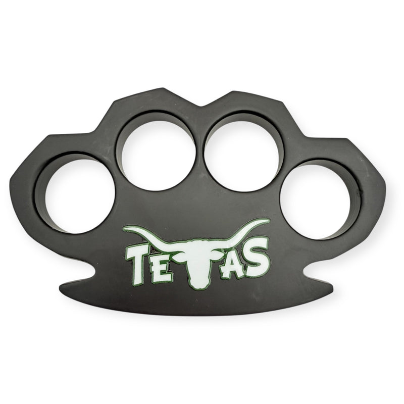 Black Brass Knuckle Duster Paper Weight TEXAS