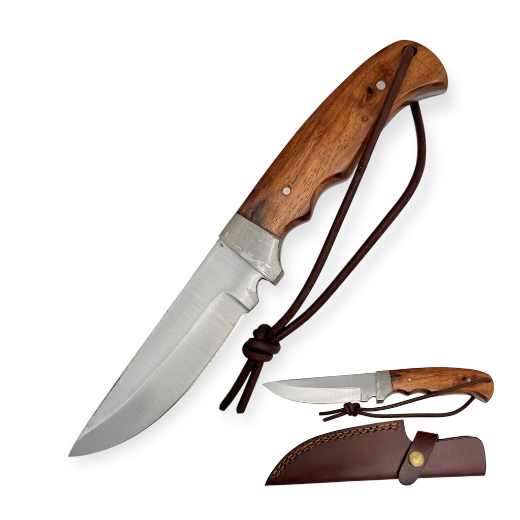 Red Deer® Hunting Knife Dark Brown  W/Leather Sheath