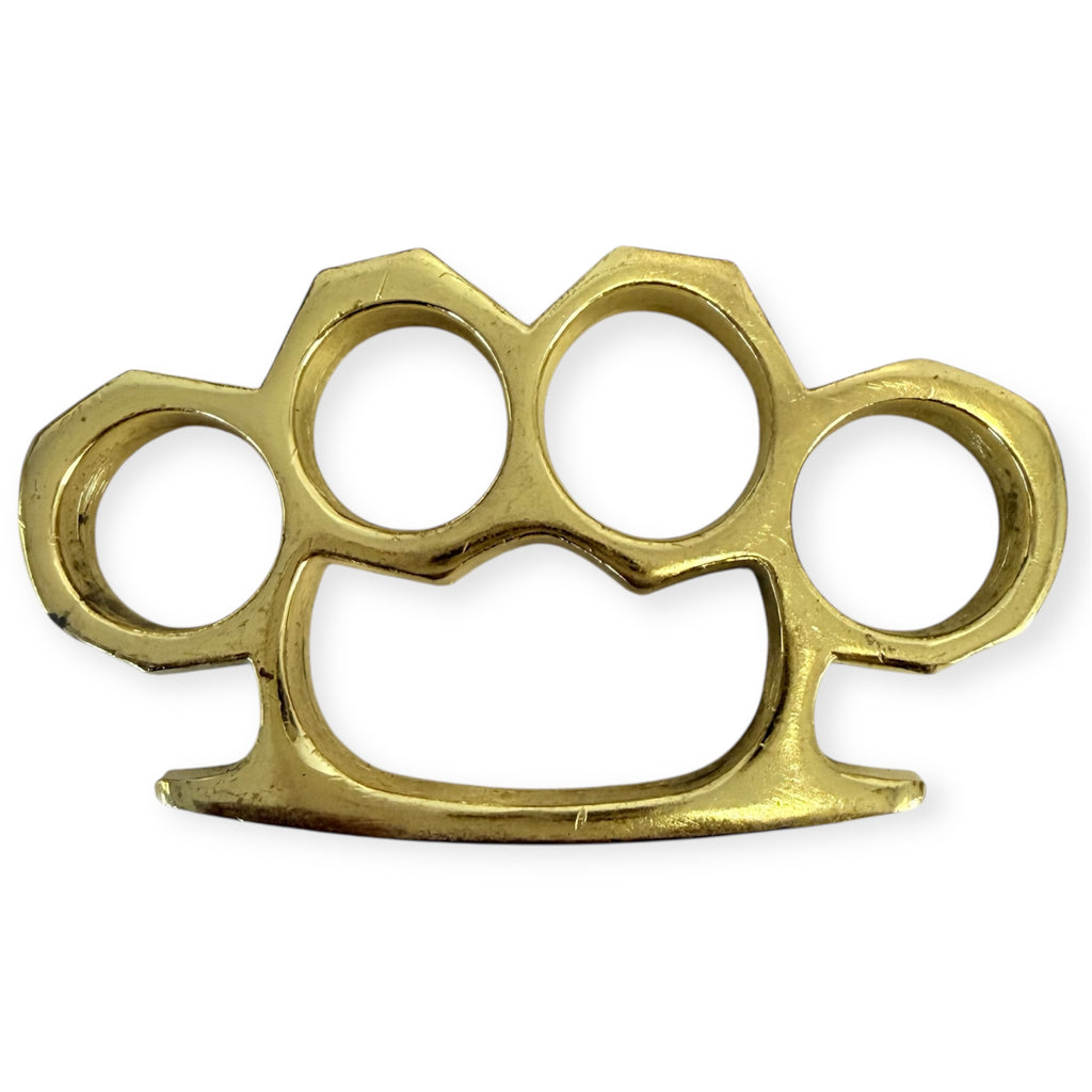 4.5 Inch Long Metal Knuckle Duster Shiny Gold
