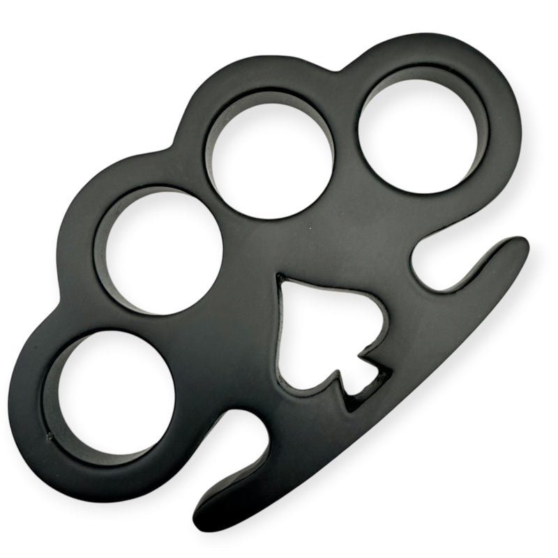 Black Spade Cutout Heavy Duty Knuckle Duster Paper Weight
