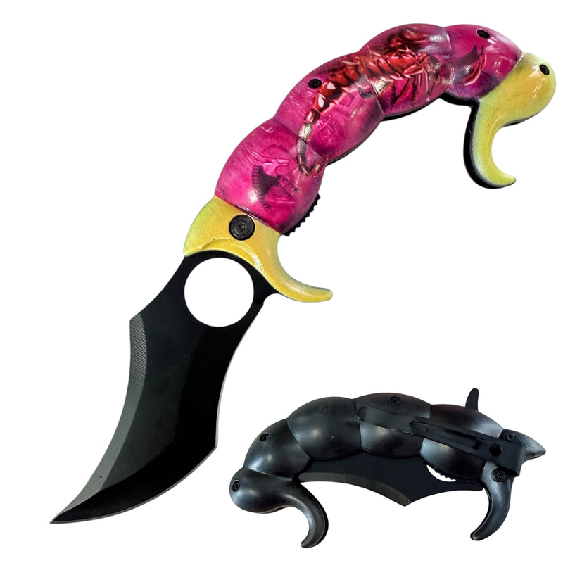 Tiger-USA® Spring Assisted Scorpion Pink