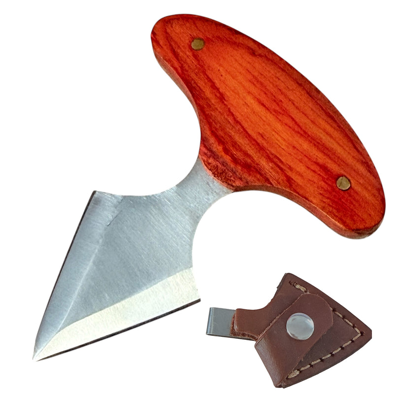Red Deer® 3.25 inc Fighter Back Up Push Dagger W/Leather Orange