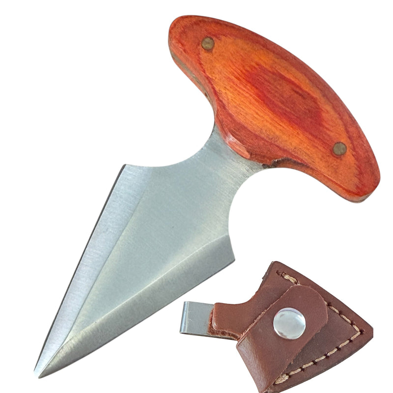 Red Deer® 3.5 inc Fighter Back Up Push Dagger W/Leather Orange