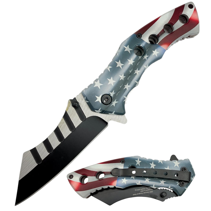 Tiger-USA Spring Assisted Combat Knife - America
