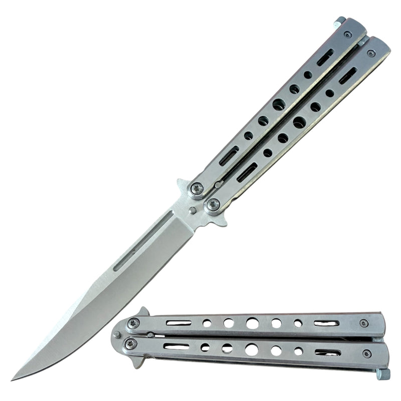 Silver Titan Balisong Butterfly Knife