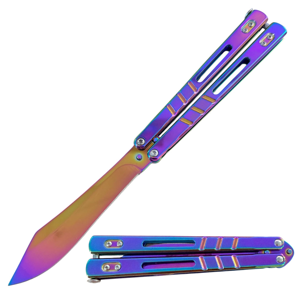 Rainbow Butterfly Knife