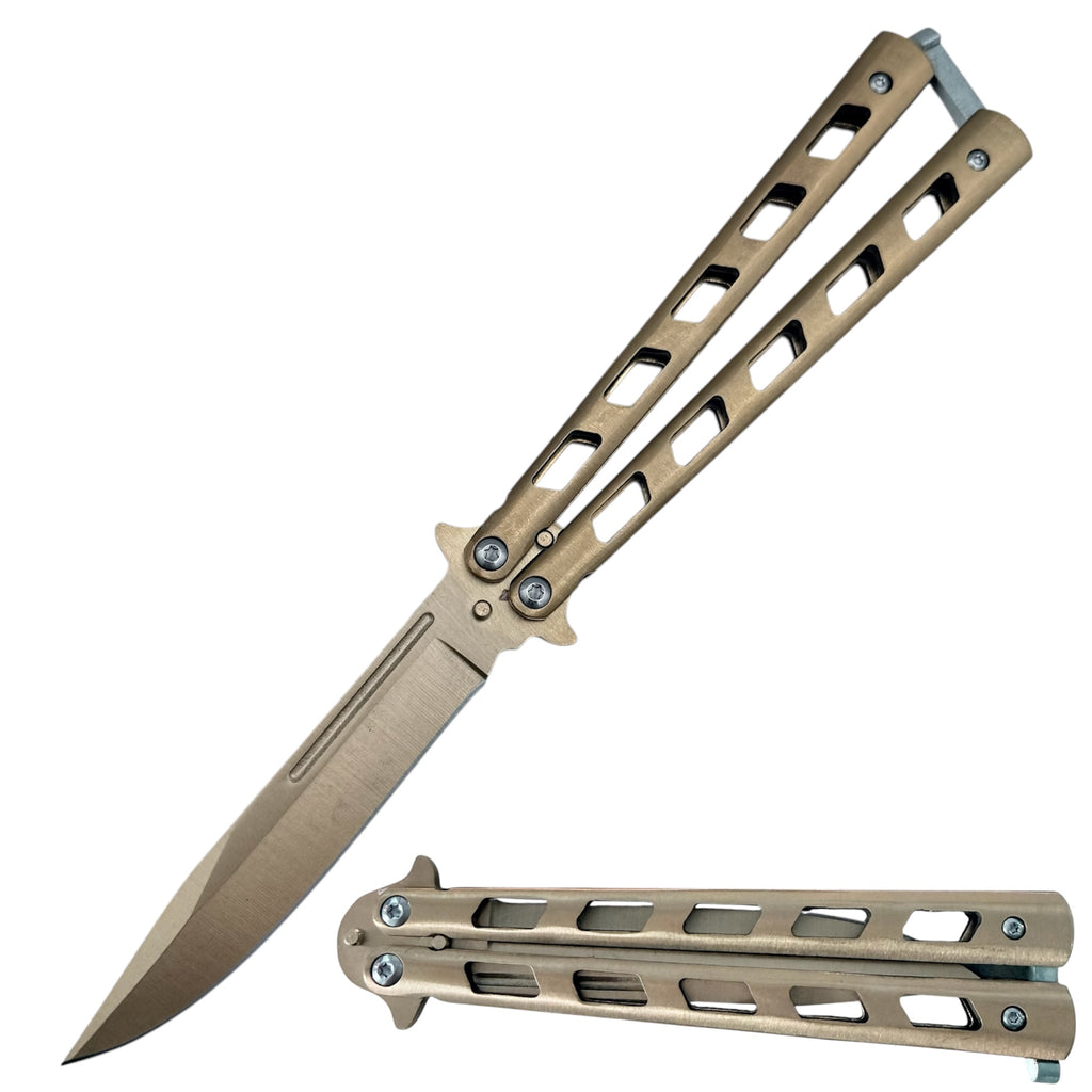 Striking Butterfly Knife (balisong) Gold