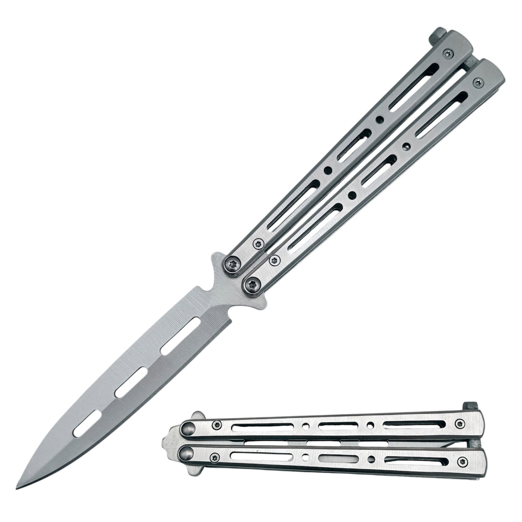 Silver Vent Butterfly knife