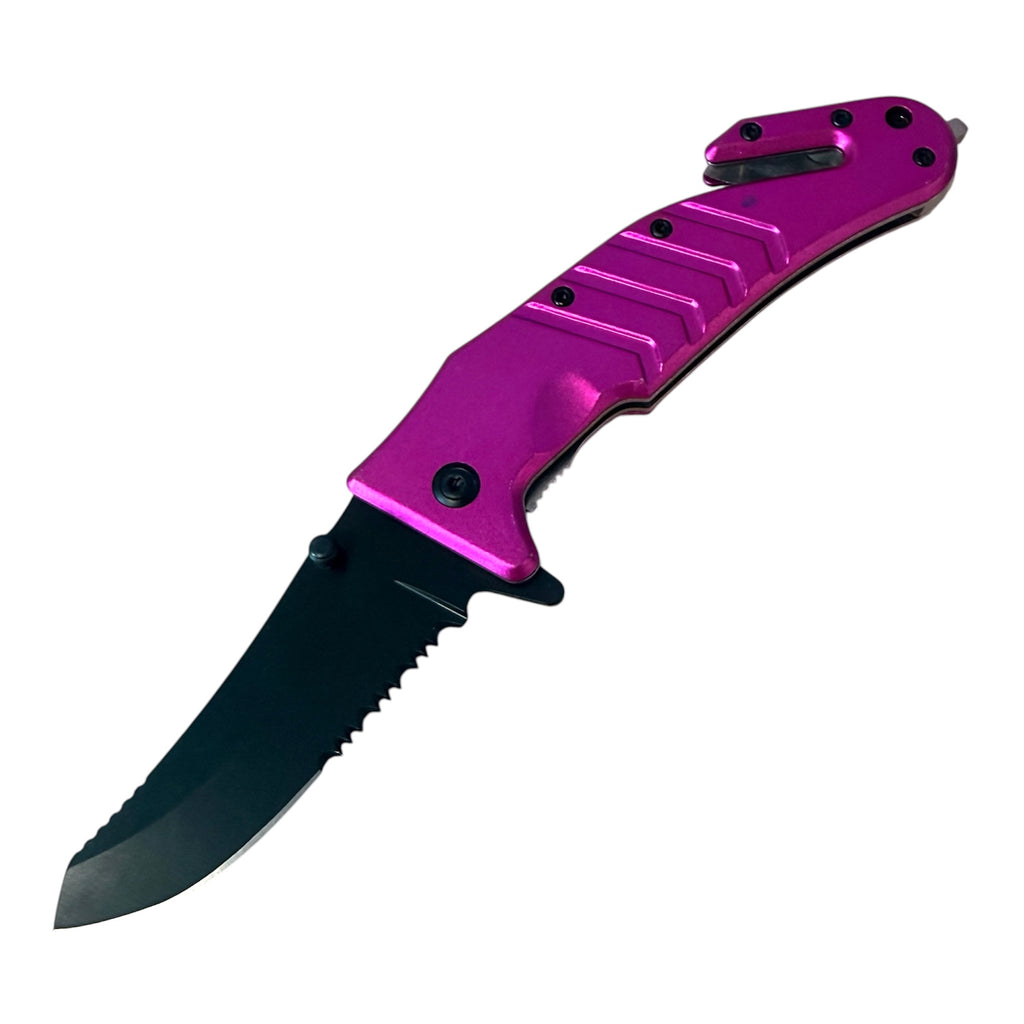 Tiger Usa® Rescue Tool Knife - Purple