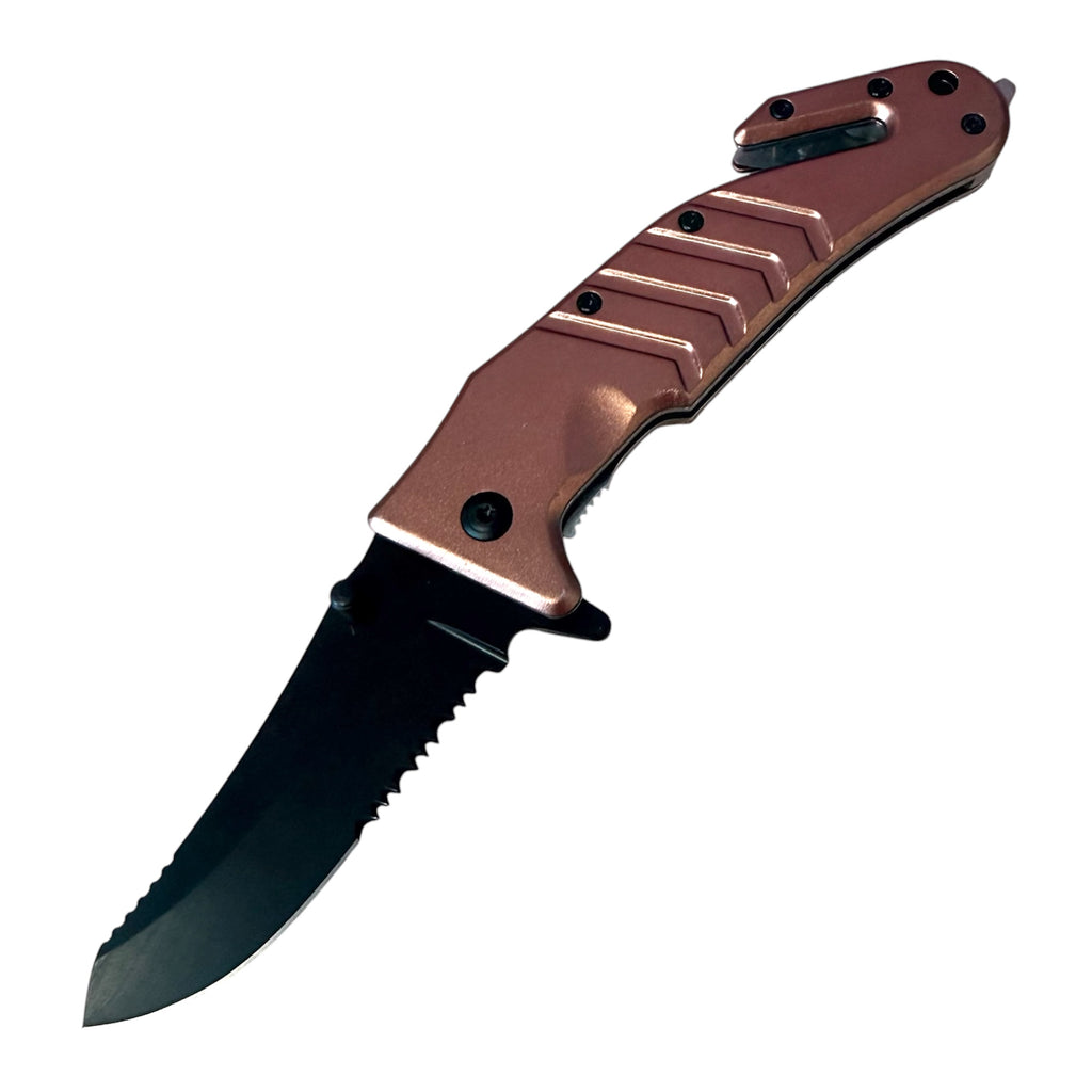 Tiger Usa® Rescue Tool Knife - Grey Tan
