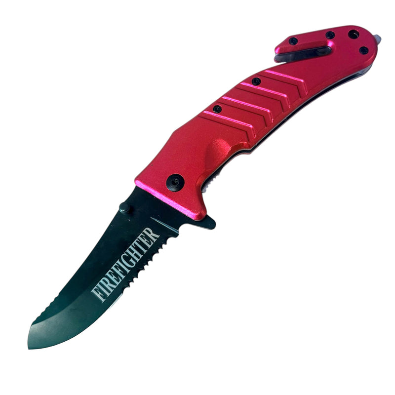Tiger Usa® Rescue Tool Knife - Red FireFighter