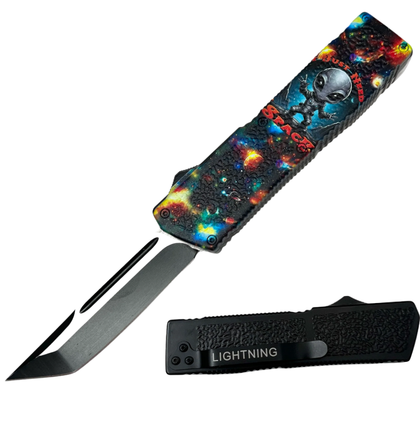 Lighting OTF Knife Tanto Half I Just Need Space